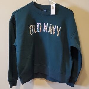 Old Navy Women's Teal Crew Neck Sweater